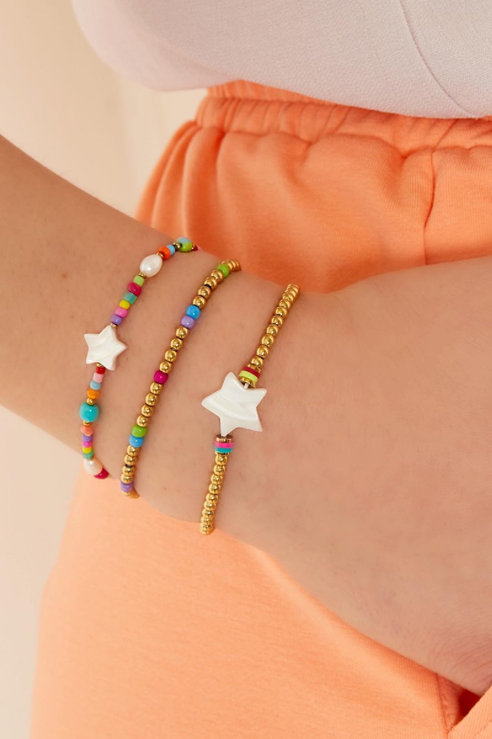 Pulsera estrella de colores - colección #summergirl Multicolor Acero inoxidable h5Imagen2